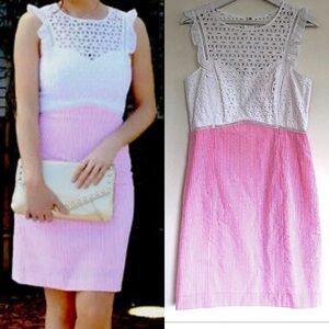 Lilly Pulitzer Pink Tropics Seersucker Maya Shift Mini Dress